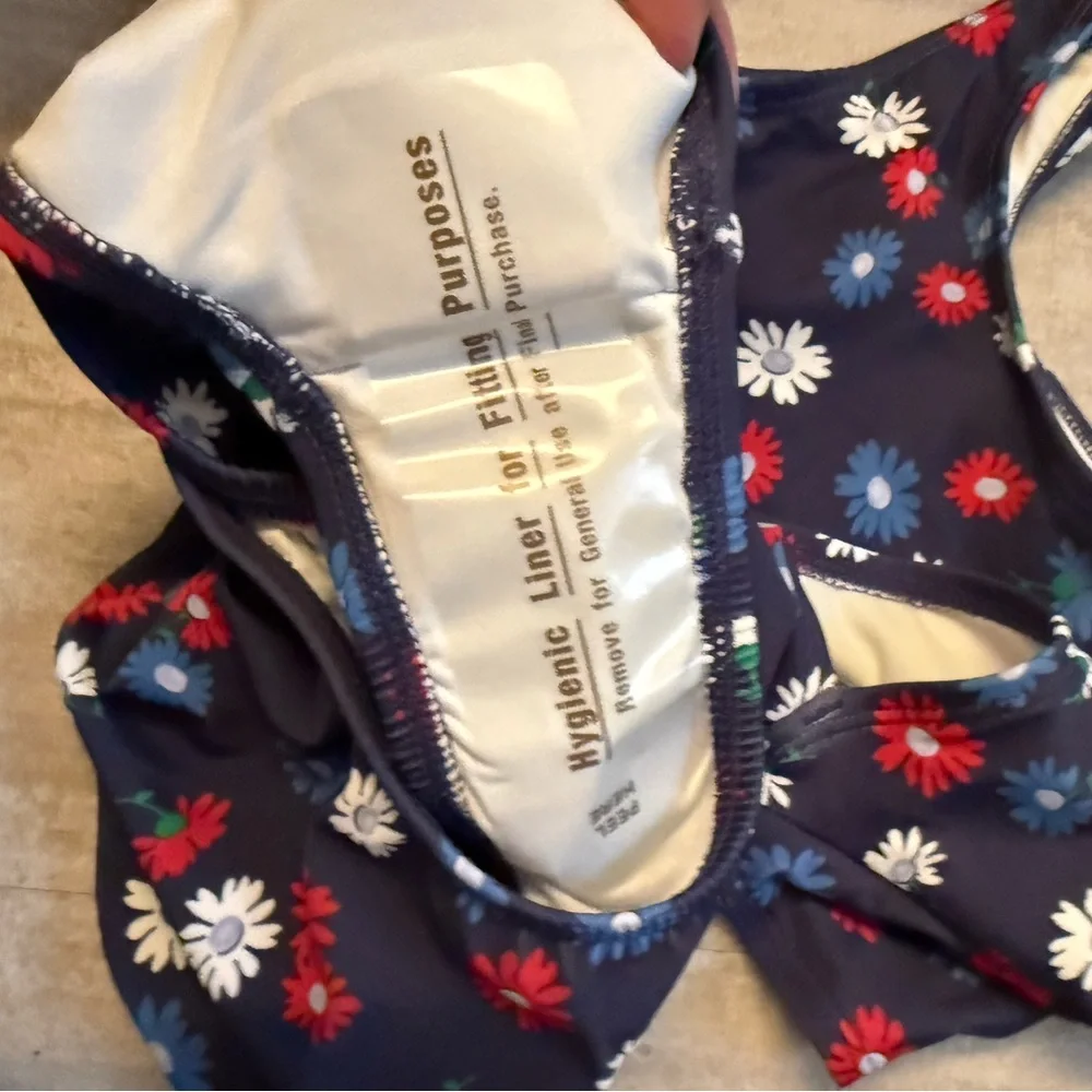 Old Navy cutout red / white / blue one-piece swimsuit